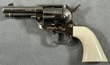 COLT, SINGLE-ACTION ARMY, .44-40 WCF, 3RD GEN, 3 1/2" NICKEL. - 1 of 20