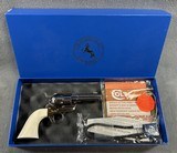 COLT, SINGLE-ACTION ARMY, .44-40 WCF, 3RD GEN, 3 1/2" NICKEL. - 19 of 20
