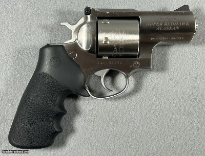 RUGER SUPER REDHAWK ALASKAN .454 CASULL / .45 COLT WITH AMMO AND HOLSTER