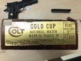 WTS: Colt 1911 Gold Cup Series 70 in .45 ACP with original matching numbered box Excellent condition - 9 of 10
