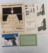 WTS: Mint in the box Mauser HSC 9mm Kruz (.380), nickle finish Interarms import 1970, complete with all papers and test target. - 3 of 4