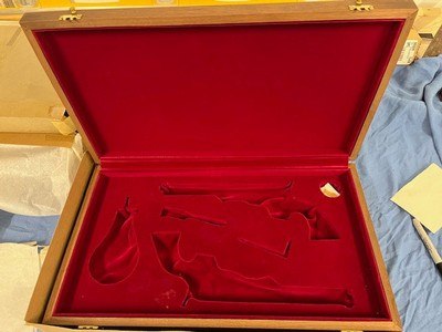 WTS: Colt 1860 Single Action Revolver Display Case designed for two 1860 Revolvers . Colt logo on front for two 7 1/2