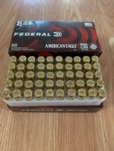 Federal 45ACP 230 Grain FMJ Brass 200 Rounds - 2 of 4