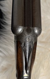 12ga Damascus Boxlock Double marked August Francotte - 2 of 11