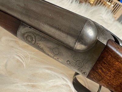 12ga Damascus Boxlock Double marked August Francotte