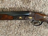 Gorgeous 3 digit seral number Winchester Model 21 12 Gauge Gold Birds and Dogs Scene