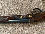 Gorgeous 3 digit seral number Winchester Model 21 12 Gauge Gold Birds and Dogs Scene - 2 of 5