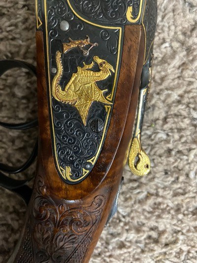 LC Smith Custom Engraved Dragon 16 Gauge - Image 3 of 4
