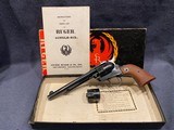 1962 LNIB Ruger single six model RSSM with in .22 magnum with extra .22 LR cylinder matching!
In box! - 4 of 10
