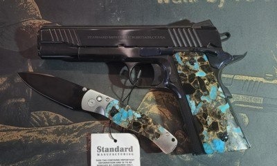 Standard Manufacturing 1911 .45 ACP Mother of Pearl (unfired) & Knife - Image 9 of 9