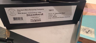 Standard Manufacturing 1911 .45 ACP Mother of Pearl (unfired) & Knife - Image 5 of 9