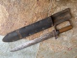 Family Estate Fresh Civil War Confederate D-Guard Bowie Knife With Scabbard .. - 9 of 9