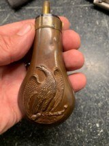 Rare High Condition Colt Baby Dragoon Eagle Powder Flask - 5 of 7