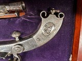 Pair of Scottish Flintlock Pistols “MacFarland Clan “ ca. 1900 cased pair - 3 of 14