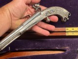 Pair of Scottish Flintlock Pistols “MacFarland Clan “ ca. 1900 cased pair - 10 of 14