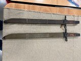 Pair of wooden Scabbard Japanese Rifle Bayonets - 5 of 7