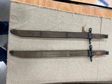 Pair of wooden Scabbard Japanese Rifle Bayonets - 7 of 7