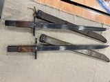 Pair of wooden Scabbard Japanese Rifle Bayonets - 6 of 7