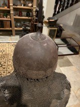 Antique Suit Of Armor With Helmet & Battle Shield - 4 of 9