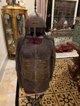 Antique Suit Of Armor With Helmet & Battle Shield - 9 of 9