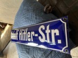 Rare WWII Adolf Hitler Str. Street Sign - 4 of 6