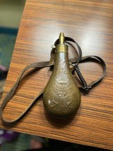 Outstanding US M-1855 Civil War Rifleman’s Eagle Piece Flask with original strap