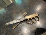 WW1 US Brass Knuckle knife French mfg Aulion - 1 of 9