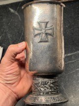 Historical German WW2 Luftwaffe Honor Goblet Named to KIA Pilot ACE - 9 of 19