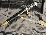 Rare Italian Fascist Deluxe Leaders Dagger With rare leather Hangers