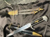 Rare Italian Fascist Deluxe Leaders Dagger With rare leather Hangers - 3 of 11