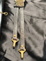 Rare Italian Fascist Deluxe Leaders Dagger With rare leather Hangers - 8 of 11