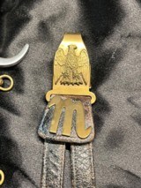 Rare Italian Fascist Deluxe Leaders Dagger With rare leather Hangers - 10 of 11