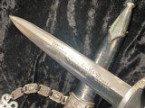 Rare WW2 German SS Officers chained leaders dagger - 9 of 13