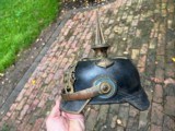 Nice original WW1 Bavarian Spiked Helmet - 3 of 11