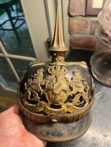 Nice original WW1 Bavarian Spiked Helmet - 1 of 11