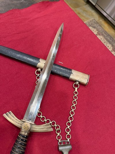 WW2 German Luftwaffe Dagger Mfg Marked. LogoMinty - Image 7 of 9