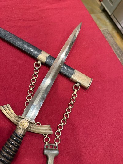 WW2 German Luftwaffe Dagger Mfg Marked. LogoMinty - Image 6 of 9