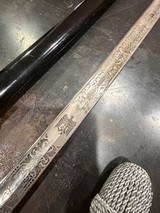 Rare Minty German WW2 Officers Sword with engraved presentation on both sides - Image 2 of 4