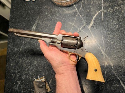 Rare Early 1861-62 production Whitney 36 cal baby pistol with factory Ivory Grips all matching - Image 2 of 7