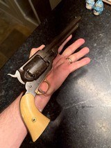 Rare Early 1861-62 production Whitney 36 cal baby pistol with factory Ivory Grips all matching - Image 7 of 7