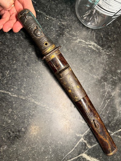 Antique Japanese Tanto with signed blades - Image 12 of 15