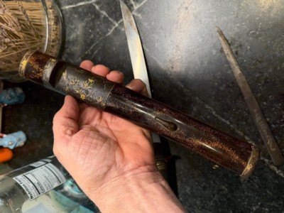 Antique Japanese Tanto with signed blades - Image 10 of 15