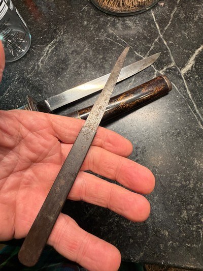 Antique Japanese Tanto with signed blades - Image 3 of 15
