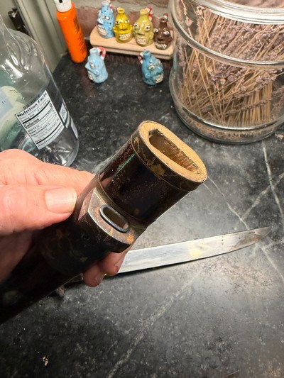 Antique Japanese Tanto with signed blades - Image 8 of 15