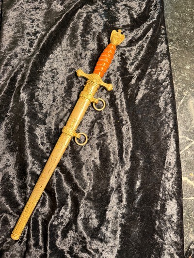 WW2 German Naval officers dagger orange grip mfg WKC - Image 2 of 10
