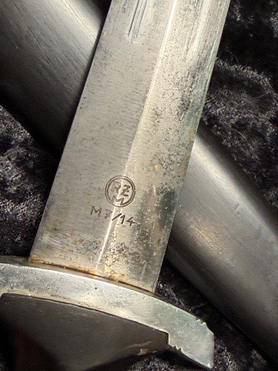 WW2 German SS EM Dagger mfg RZM maker - Image 8 of 10