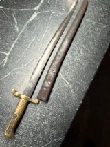 Rare CSA marked Cook & Brothers Saber Bayonet with scabbard - Image 3 of 11