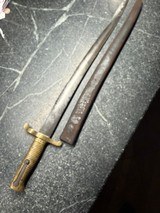 Rare CSA marked Cook & Brothers Saber Bayonet with scabbard - Image 5 of 11