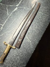 Rare CSA marked Cook & Brothers Saber Bayonet with scabbard - Image 4 of 11