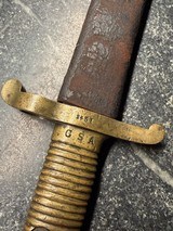 Rare CSA marked Cook & Brothers Saber Bayonet with scabbard - Image 2 of 11